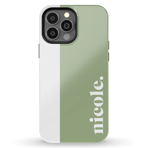 Elegant Striped Custom Serif Name iPhone Case